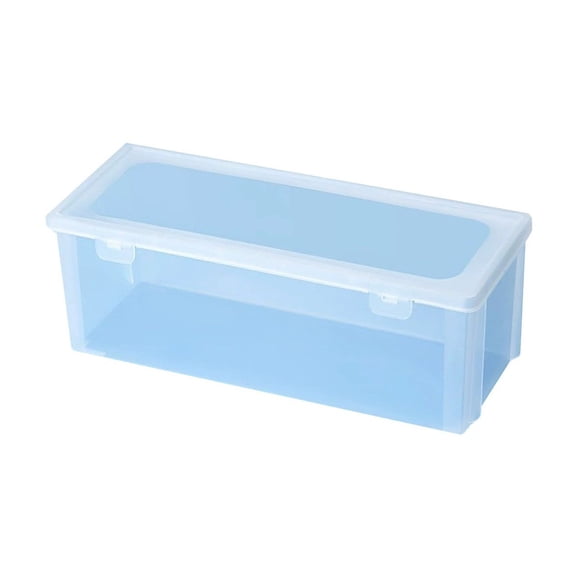 Pencil Storage Case Transparent Writing Case Stationery Box for Students Office Supplies Organizer Frosted Top Plastic Material