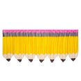 thumbnail image 1 of Pencil Table Skirt Teacher Desk Skirt for Classroom Pencil Table Curtain Tablecloth Cover for Back to School First Day of School Classroom Office Decoration Bookcase Cabinet Banquet 180x75cm, 1 of 3