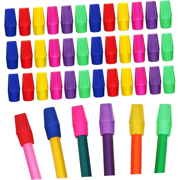 Pencil Top Erasers 120pcs Bulk Erasers Pencils in Bulk Pencil Cap Erasers TPR Erasers Caps Set Colorful Eraser Caps Toppers Pencil Head Replace Eraser Set Bulk Colored Pencils