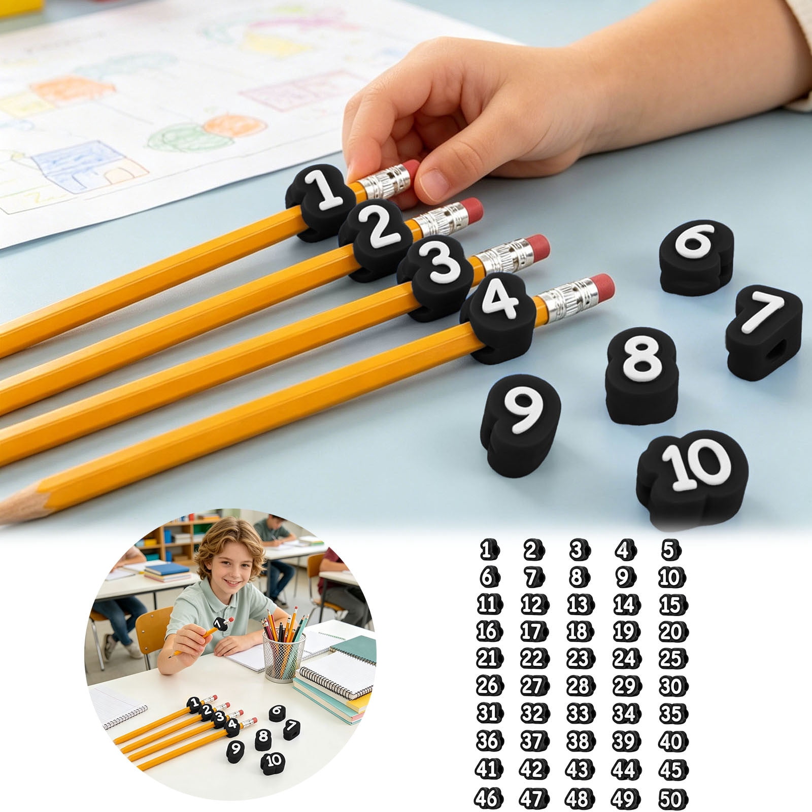 Pencil Toppers Reusable Classroom Pencil Labels For Teachers Pencil ...