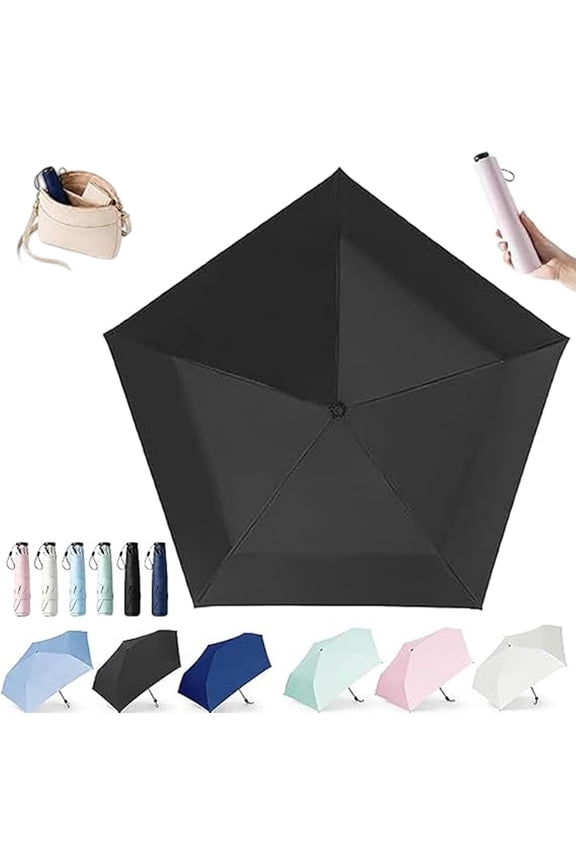 Pencil Umbrella From Japan, Ultra Lightweight Compact Umbrella with UPF 50+ Sun Protection & Carbon Fiber Windproof Frame for Commute, Travel & Beach