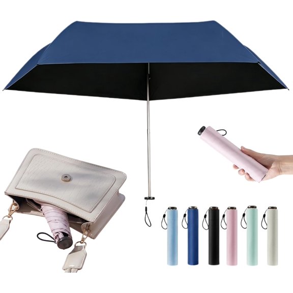 Pencil Umbrella from Japan, 103g Mini Japan Pencil Umbrellas with UPF 50+ Sun, Ultra-Lightweight Compact All-Weather Umbrella for Rain, Backpack, Handbag, Commute, Beach, Hiking, Outdoor Use
