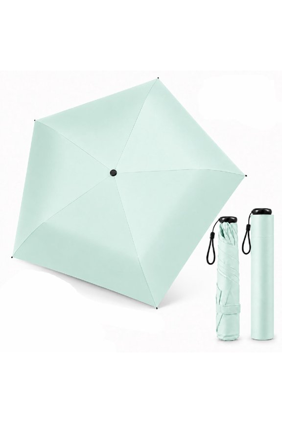 Pencil Umbrella from Japan, Ultra Light Mini Travel Umbrella, Upf 50+ UV Sun Protection Black Coated Compact Folding Pocket Parasol, Small Portable Rain Shade for Handbag, Backpack