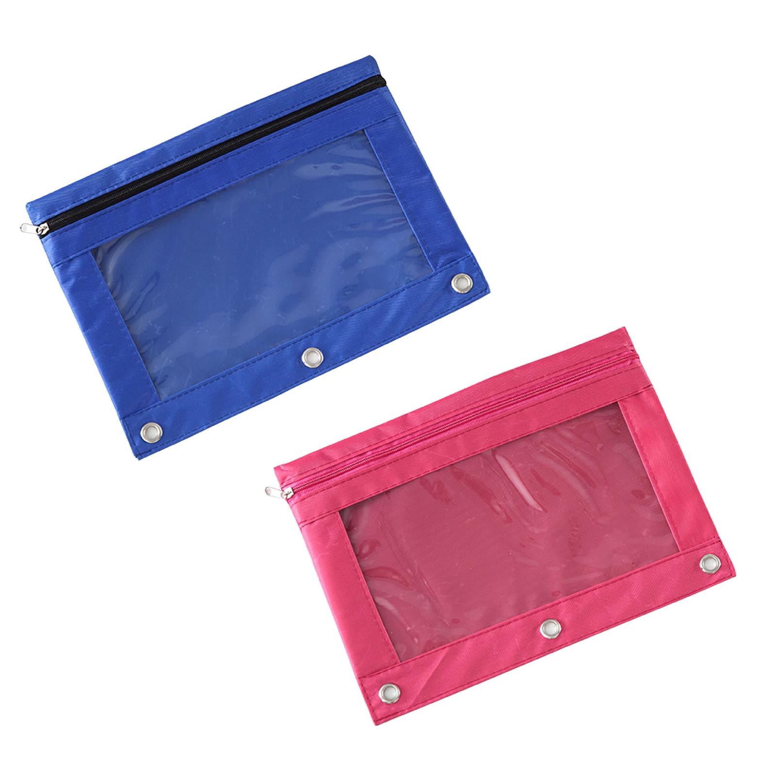 Pencil With Transparent Window Stationery Bag Classroom Storage Bag