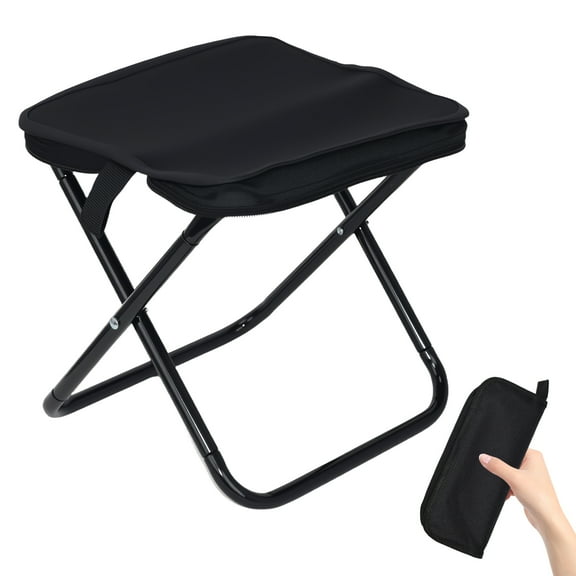 Handbag Portable Folding Stool - Compact Camp Stool for Adults, Small Foldable Chair with 264lb Capacity for Hiking, Camping & Outdoor Use
