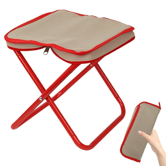 Handbag Portable Folding Stool - Compact Camp Stool for Adults, Small Foldable Chair with 264lb Capacity for Hiking, Camping & Outdoor Use