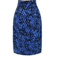 thumbnail image 1 of Pencil skirt vintage style leopard print blue skirts, 1 of 5