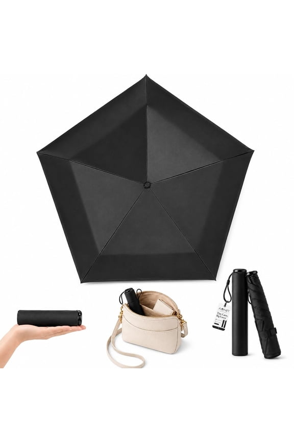 Pencil umbrella from japan Light Compact Folding Pocket Parasol, Upf 50+ Sun Protection Rain Shade Small Portable for Backpack Handbag Beach Commute Outdoor