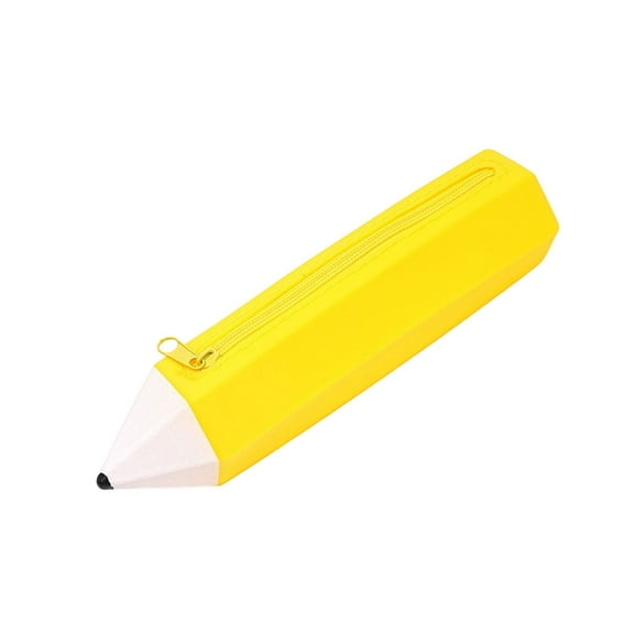 Pencils Shape Pen Bag Silicone Pencil Case Soft Pencil Holders Easy to Clean For Markers Art Supplies Storage