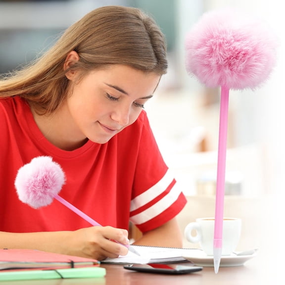 Pencils and Pen, 12pcs Plastic Pen Cartoons Cute Decompression Hand Account Pen Heart Gift Pen 12ml