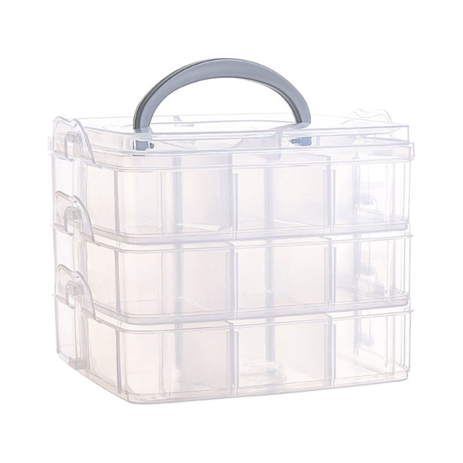 Penck Craft Storage Containers,18 Grids Stackable ,Plastic Stackable