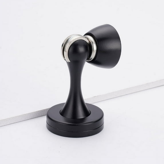 Penck Magnetic Door Stop 1-Pack Stainless Steel Home Zinc Alloy Door Stoppers (Black),75*44mm