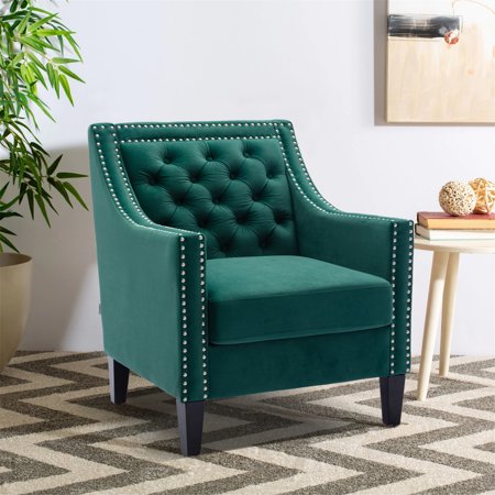 Penck Saibaiyee accent armchair living room chair with nailheads and solid wood legs