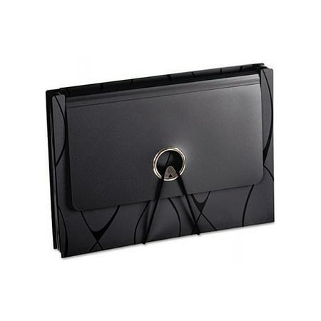 Pendaflex 02327 Sliding Cover Expanding File, 13 Pockets, Letter, Black