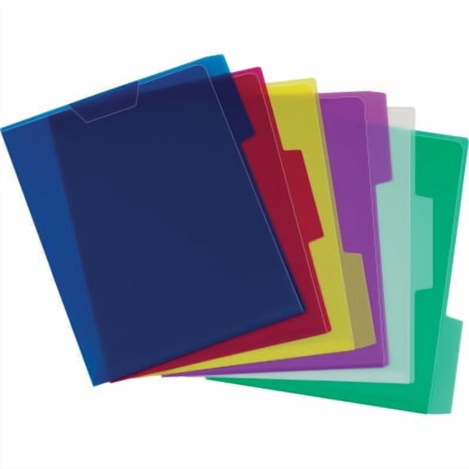 Pendaflex 1/3 Tab Cut Letter Top Tab File Folder - 8 1/2" x 11" - Poly - Blue, Magenta, Yellow, Purple, Lime, Ice - 6 / Pack | Bundle of 2 Packs
