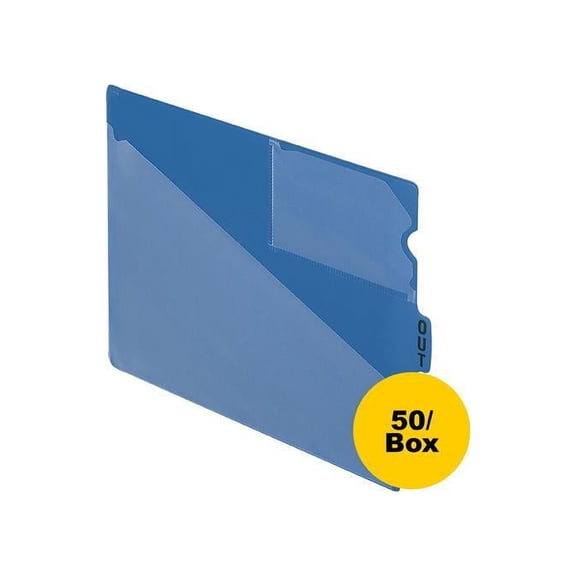 Pendaflex 13542 Out Guides, Center "OUT" Tab, Vinyl, Letter, Blue, 50/Box