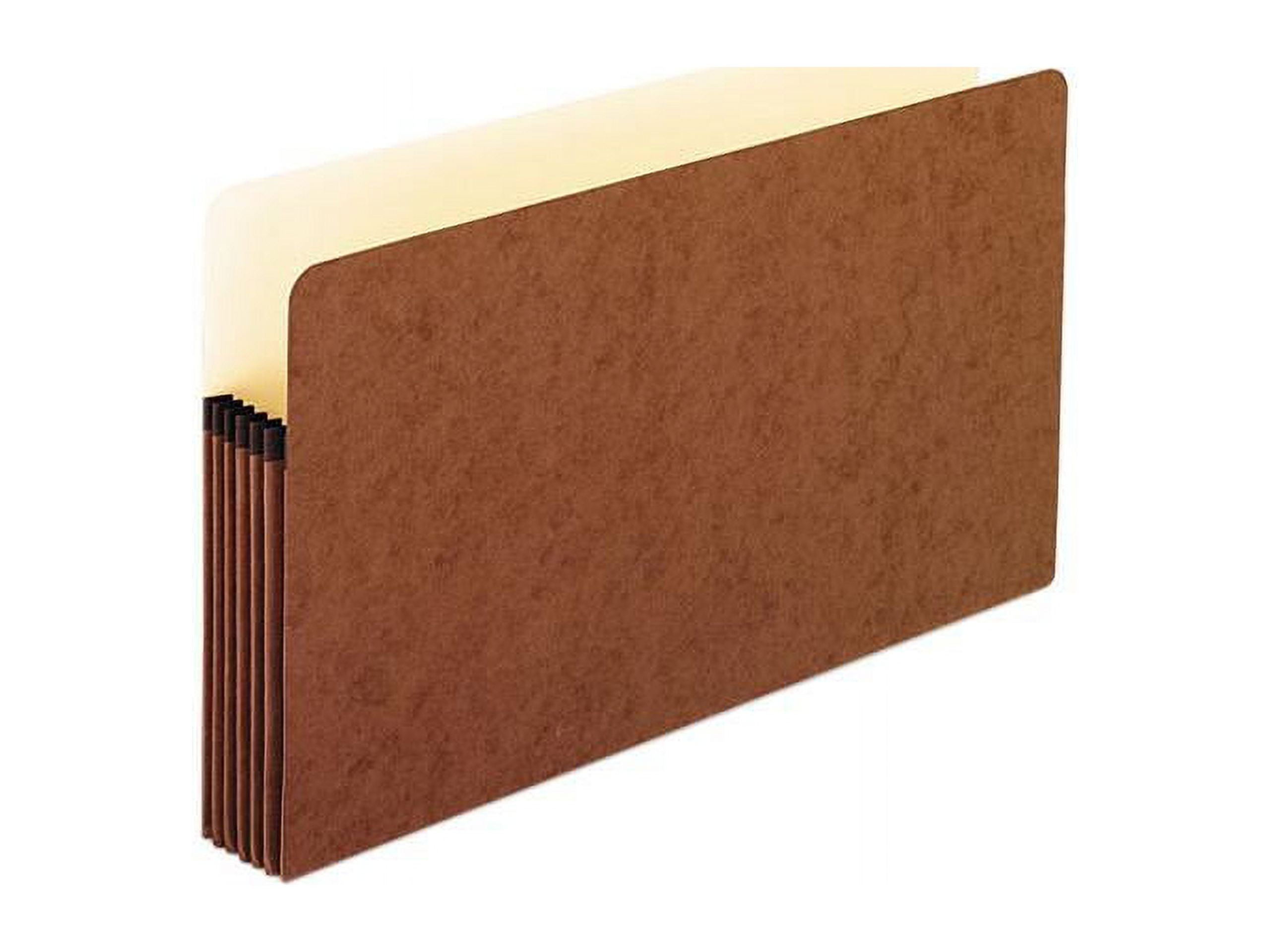Fiber File Folder Pendaflex 1536G-OX 5 1/4 Inch Expansion File Pocket, Manila/Red Fiber ...