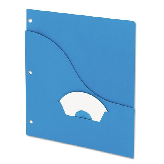 Pendaflex Essentials Essentials Slash Pocket Project Folders 3 Holes Letter Blue 25/Pack 32902