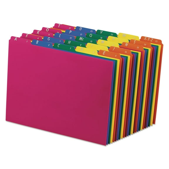 Pendaflex Top Tab File Guides Alpha/A-Z 1/5 Tab Polypropylene Letter 25/Set 40142