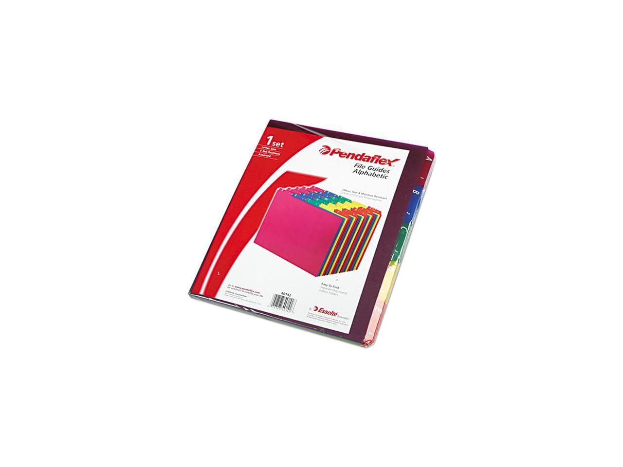 Pendaflex 40142 Top Tab File Guides, Alpha, 1/5 Tab, Polypropylene