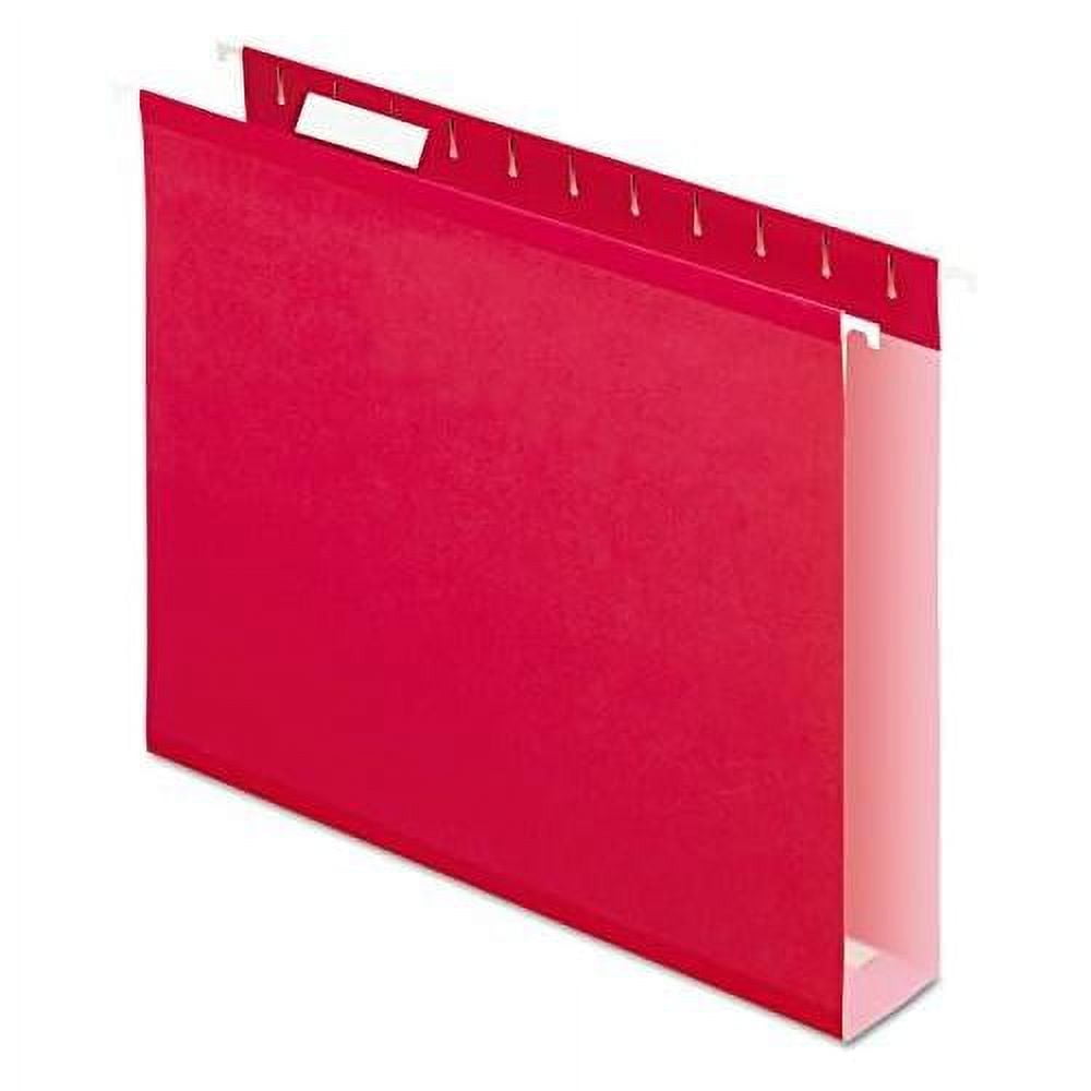Pendaflex 4152X2RED Reinforced 2Inch Extra Capacity Hanging Folders, 1