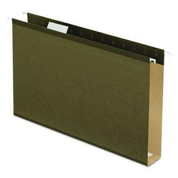 Pendaflex 5143X2 Legal Size Extra Capacity Reinforced Hanging File Folders with Box Bottom, Green