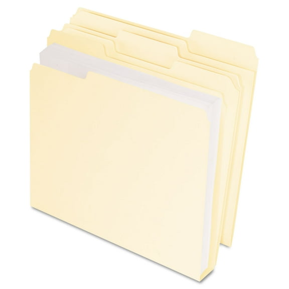 Pendaflex 54459 DoubleStuff File Folders, 1/3 Cut, Letter, Manila, 50/Pack