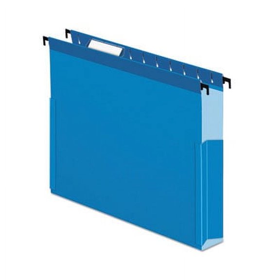 Pendaflex 59202 SureHook Reinforced Hanging Box Files, 2" Exp with Sides, Letter, Blue, 25/Box