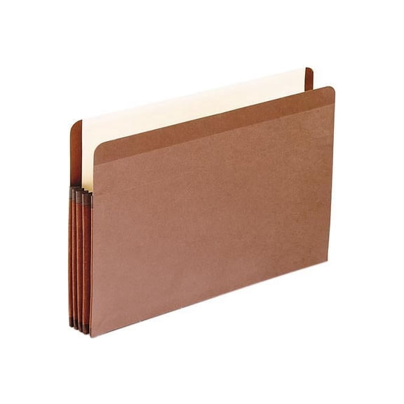 Pendaflex 85363 3 1/2 Inch Expansion File, Straight Cut, Red Fiber/Manila, Legal, 10/Box