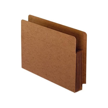 Pendaflex 95363 Heavy-Duty Five Inch Expansion File, Straight Cut, Red Fiber, Letter, 10/Box
