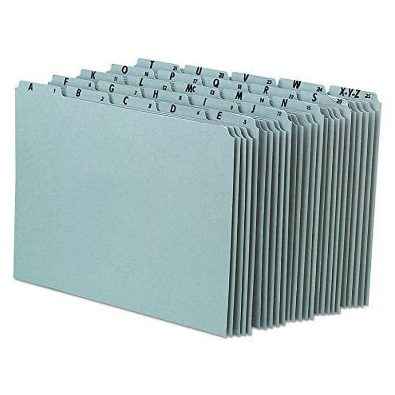 Smead Filing Guides with Alphabetic Indexing - Printed Assorted Tab(s) - Character - A-Z - 25 Tab(s)/Set - Legal - Green Metal, Gray Pressboard Tab(s) - Recycled - 25 / Set Smead Filing Guides with Alphabetic Indexing - Printed Assorted Tab(s) - Character - A-Z - 25 Tab(s)/Set - Legal - Green Metal, Gray Pressboard Tab(s) - Recycled - 25 / Set