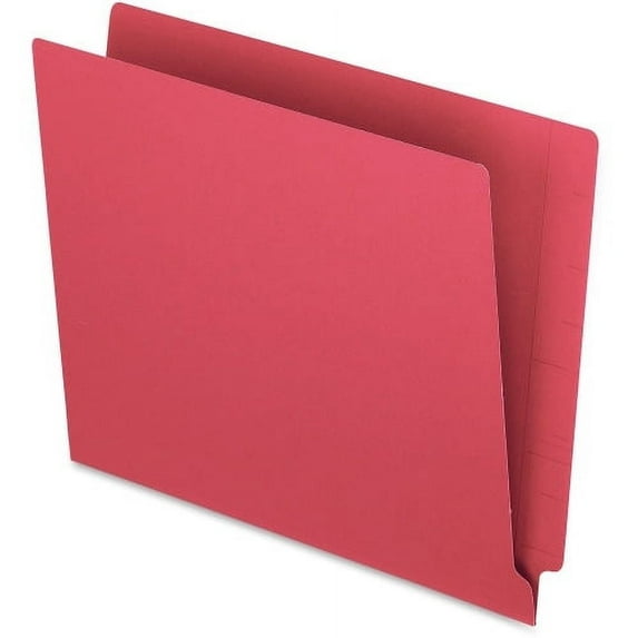 Pendaflex Color End Tab Folders Letter - 8 1/2" x 11" Sheet Size - 11 pt. Folder Thickness - Red - 8.60 lb - Recycled - 100 / Box