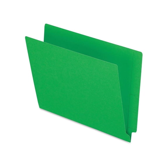 Pendaflex Colored End Tab Folders with Reinforced Double-Ply Straight Cut Tabs, Letter Size, 0.75" Expansion, Green, 100/Box