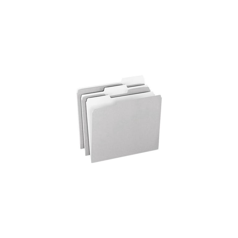 Colored File Folders, 1/3-Cut Tabs: Assorted, Letter Size, Gray/Light Gray, 100/Box Colored File Folders, 1/3-Cut Tabs: Assorted, Letter Size, Gray/Light Gray, 100/Box