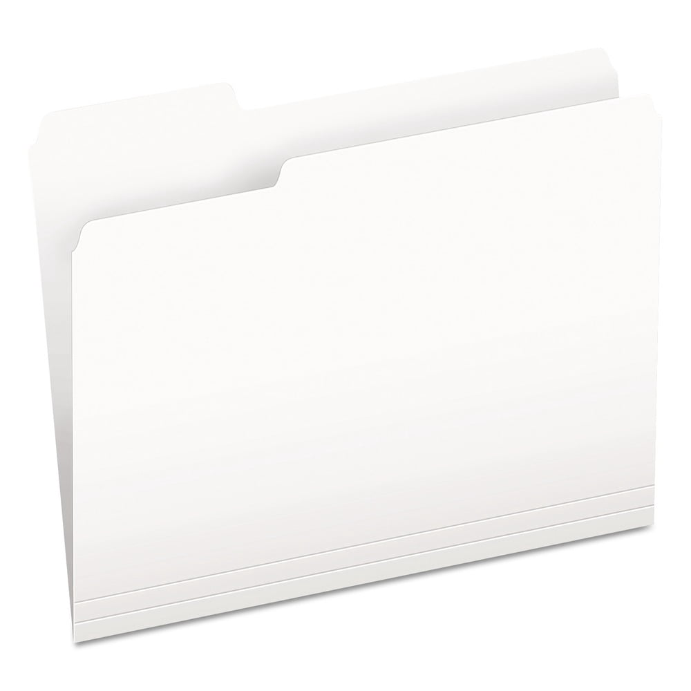 Pendaflex Colored File Folders 1/3 Cut Top Tab Letter White 100/Box 15213WHI