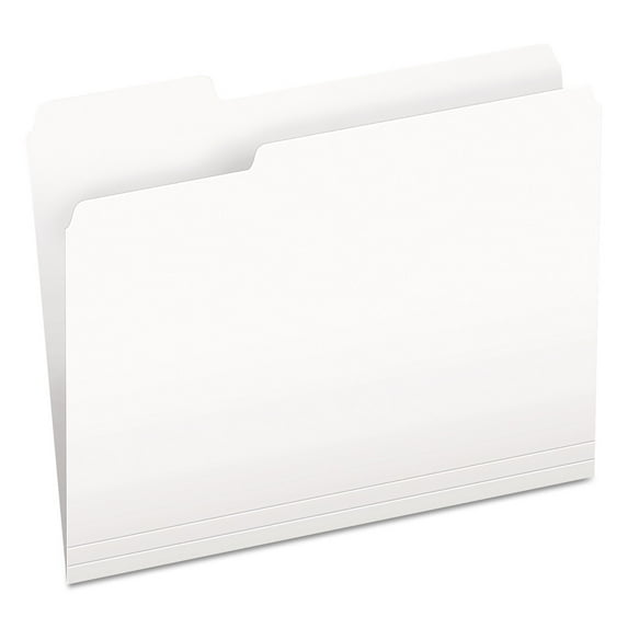 Pendaflex Colored File Folders 1/3 Cut Top Tab Letter White 100/Box 15213WHI