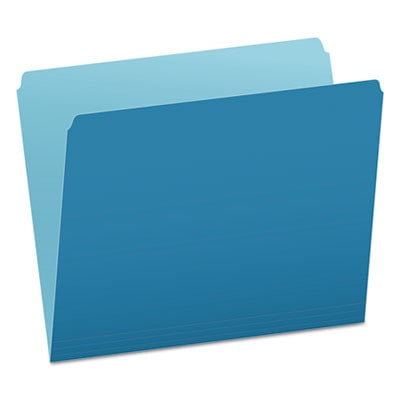 Colored File Folders, Straight Tabs, Letter Size, Blue/Light Blue, 100/Box Colored File Folders, Straight Tabs, Letter Size, Blue/Light Blue, 100/Box