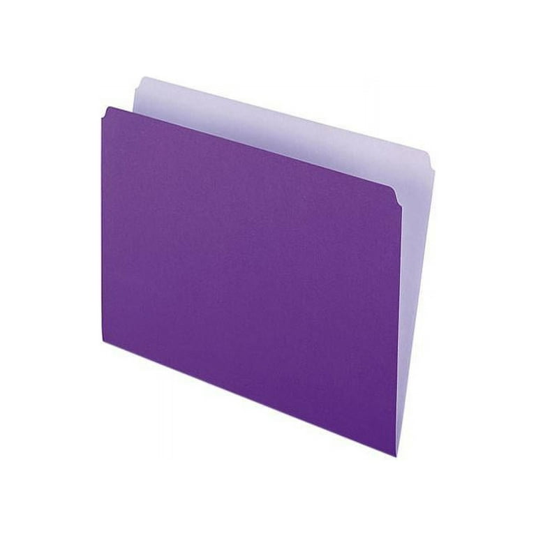Colored File Folders, Straight Tabs, Letter Size, Lavender/Light Lavender, 100/Box Colored File Folders, Straight Tabs, Letter Size, Lavender/Light Lavender, 100/Box