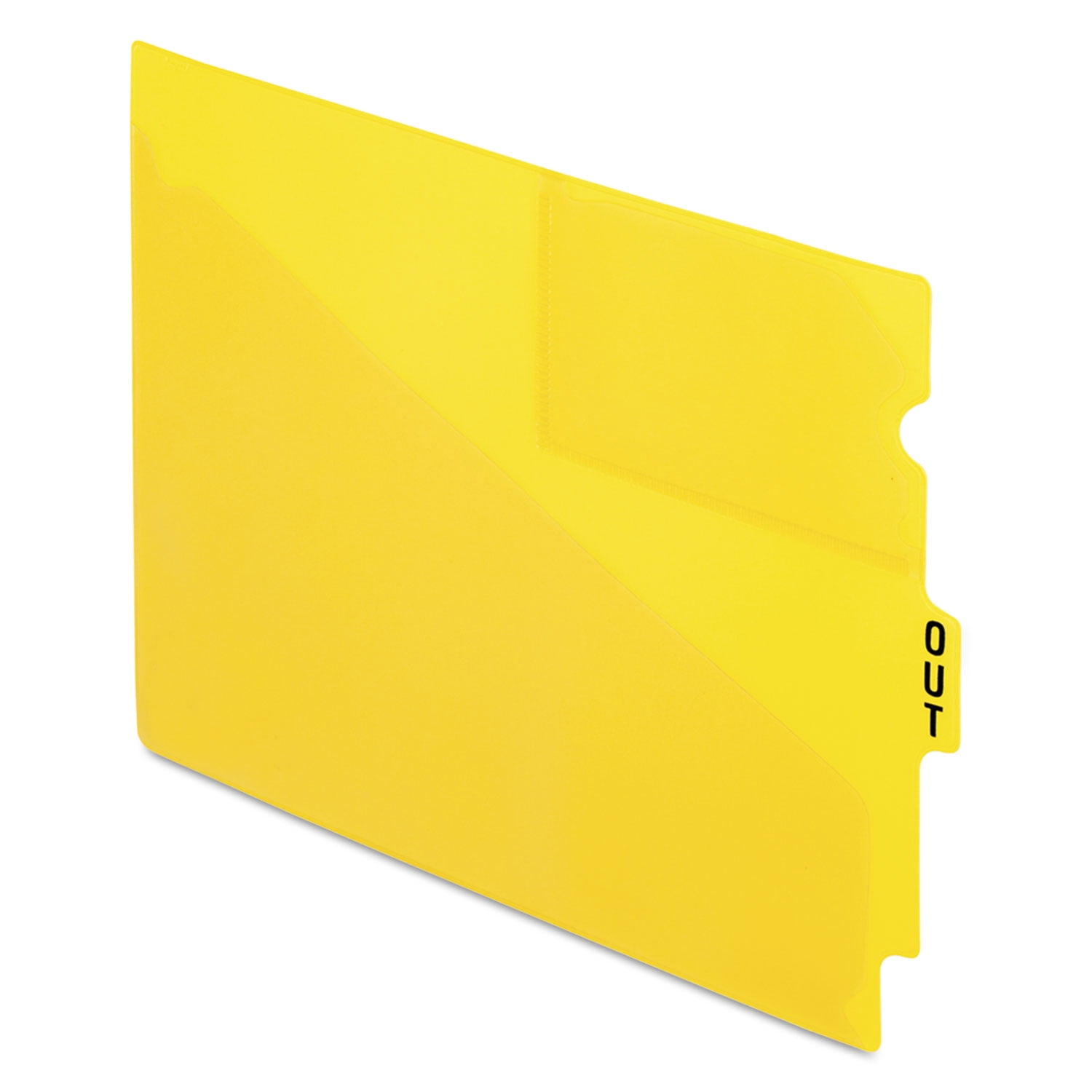 Colored Poly Out Guides with Center Tab, 1/3-Cut End Tab, Out, 8.5 x 11, Yellow, 50/Box Colored Poly Out Guides with Center Tab, 1/3-Cut End Tab, Out, 8.5 x 11, Yellow, 50/Box
