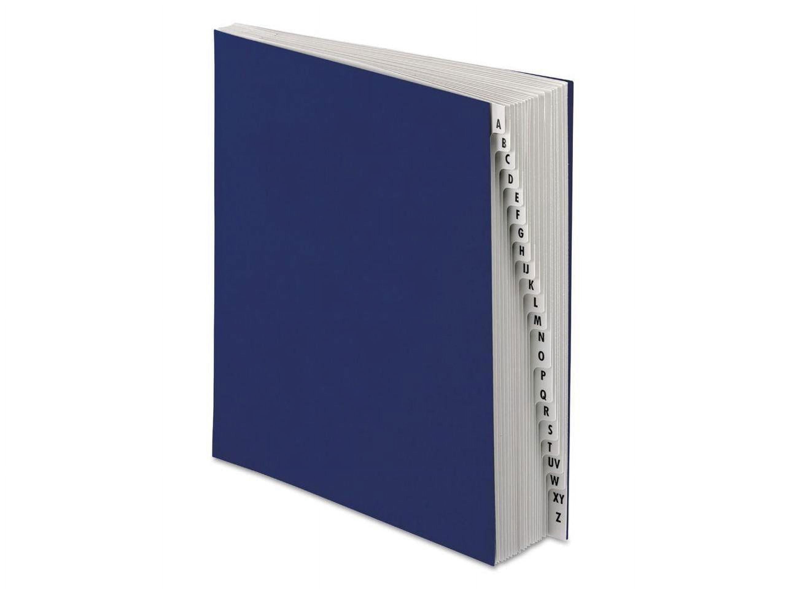 Blue Acrylic-Coated A-Z Index Letter Size Desk File