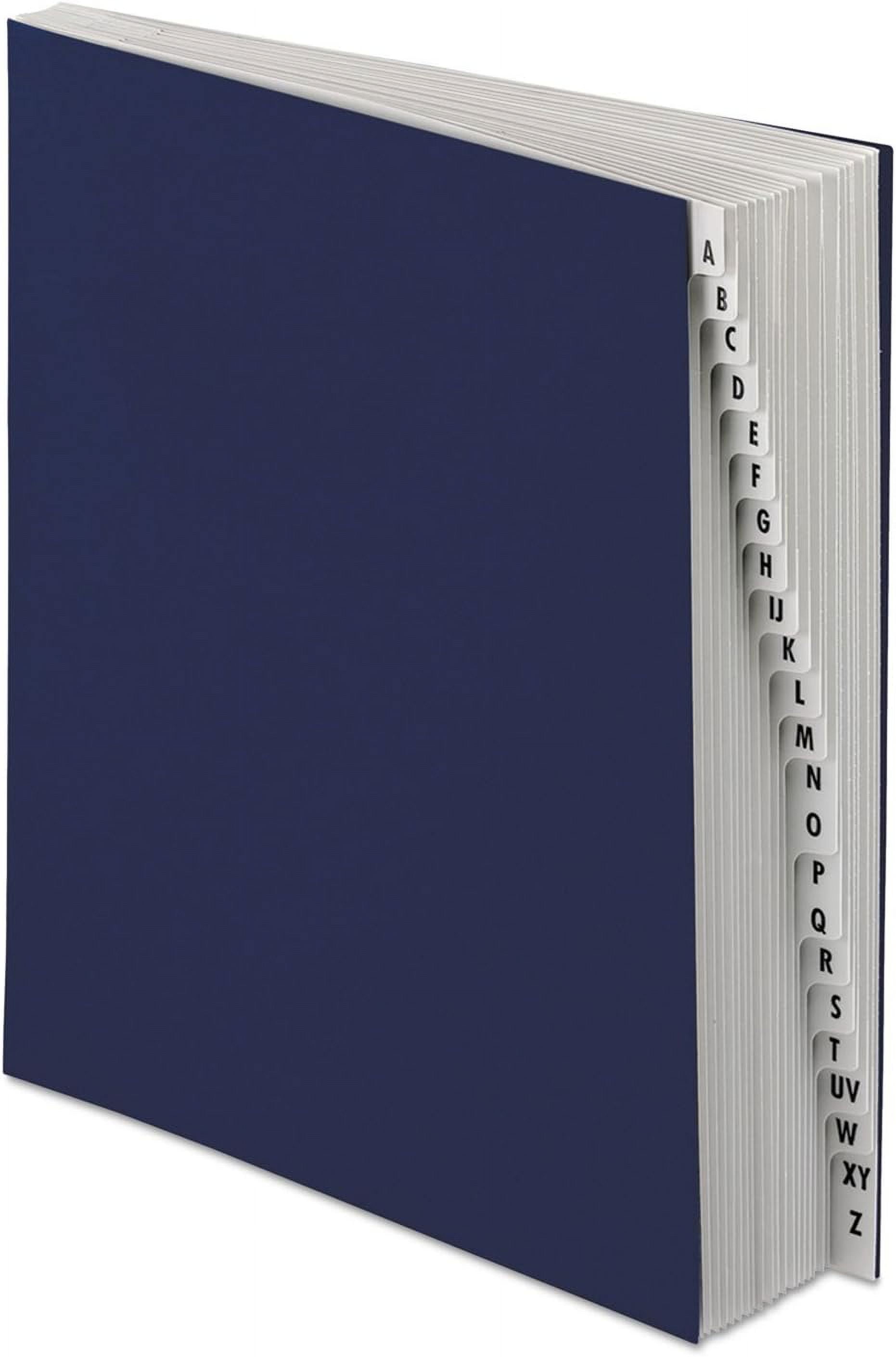 Pendaflex DDF3OX Expanding Desk File, AZ, Letter Size, Coated Pressboard, Dark Blue (PFXDDF3OX