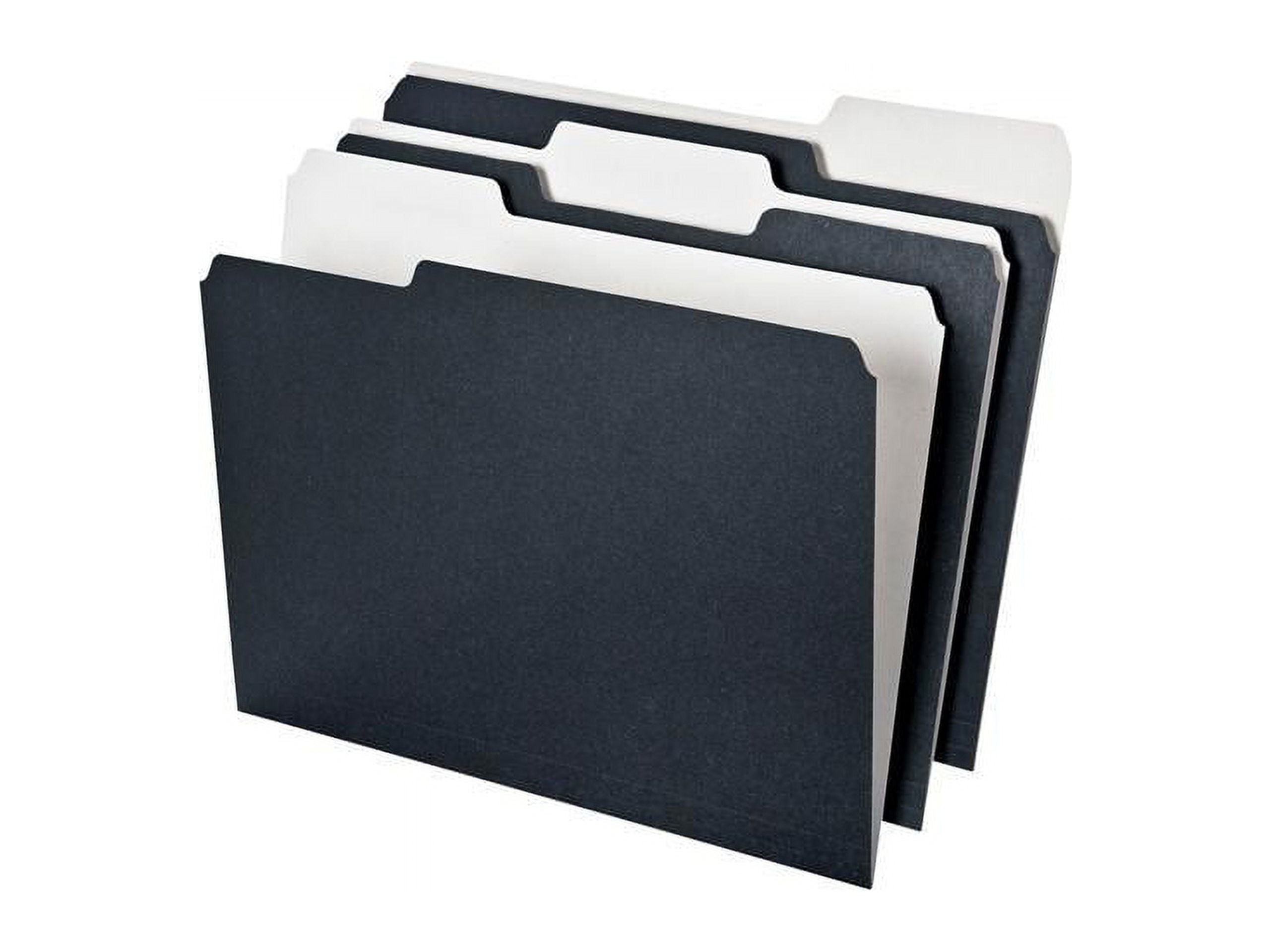 Pendaflex 1/3 Tab Cut Recycled Top Tab File Folder - Top Tab Location - Assorted Position Tab Position - Black, White - 100% Recycled - 50 / Pack Pendaflex 1/3 Tab Cut Recycled Top Tab File Folder - Top Tab Location - Assorted Position Tab Position - Black, White - 100% Recycled - 50 / Pack
