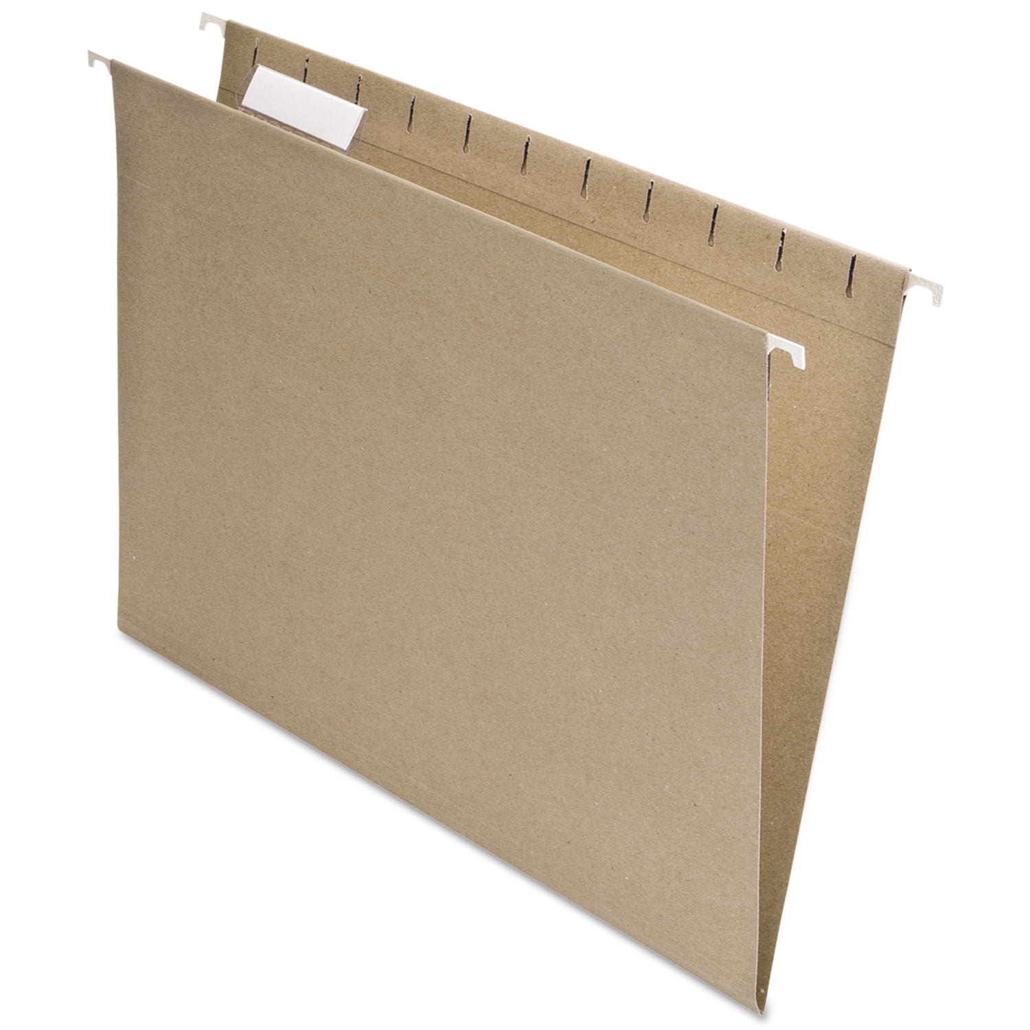 Earthwise Pendaflex 100% Recycled Paper Hanging Folders - Letter - 8.50" X 11" - 1/5 Tab Cut - Natural - 25 / Box (ESS74542)