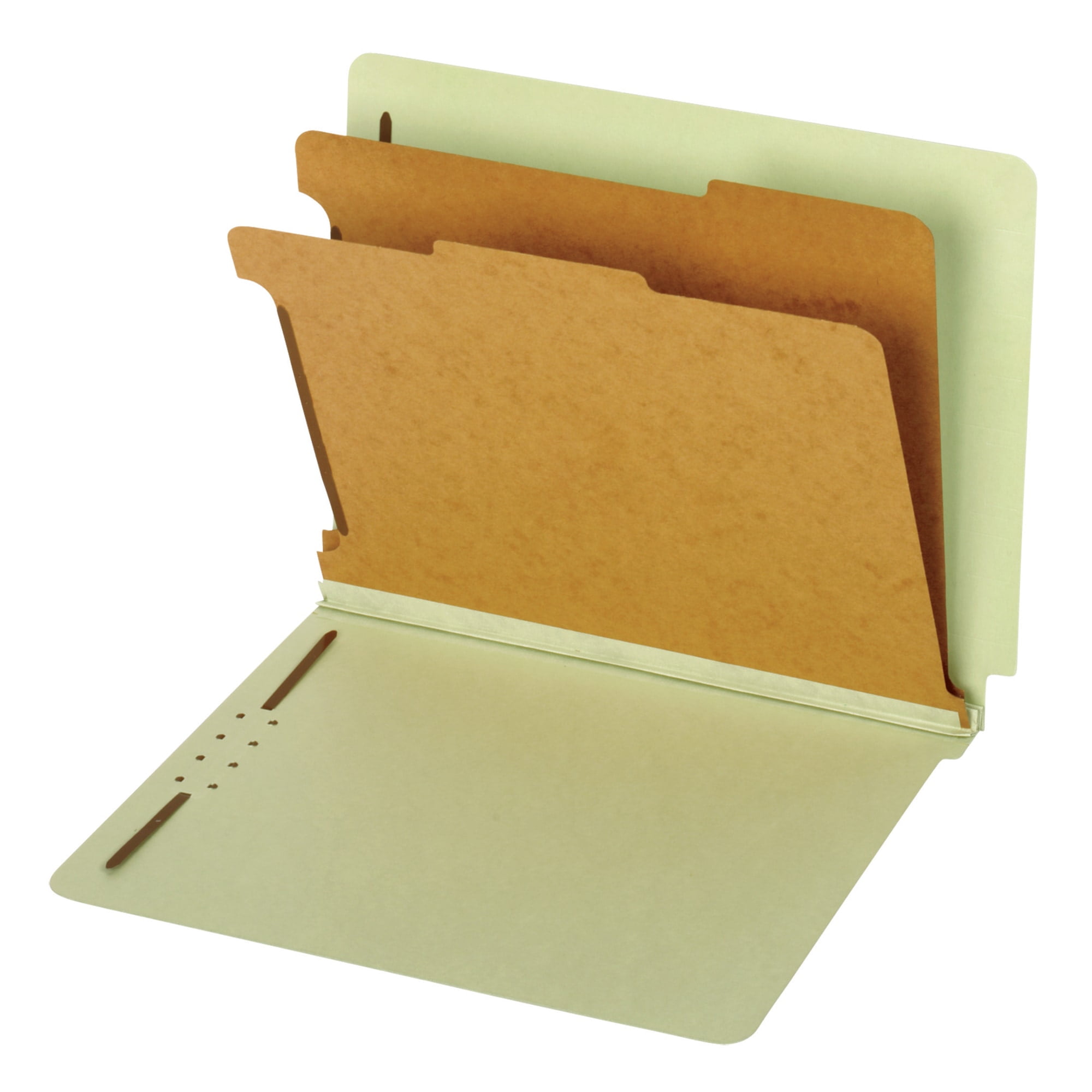 Pendaflex® EndTab Classification Folders, 2 1/2" Expansion, 8 1/2" x 11", 2 Dividers, Light