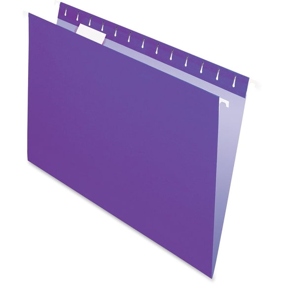 Pendaflex Essentials Colored Hanging Folders 1/5 Tab Letter Violet 25/Box 81611
