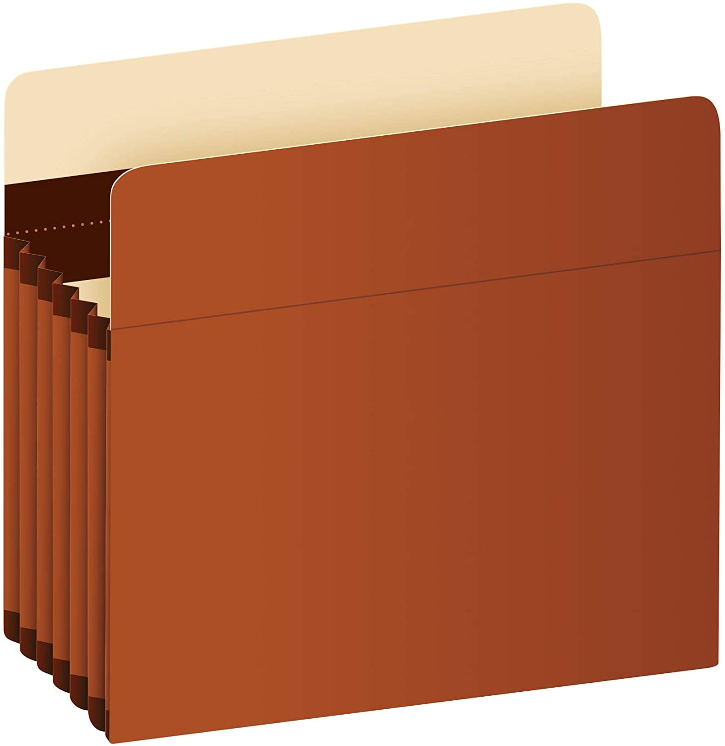 Pendaflex Expanding Accordion File Pockets, Extra Durable, Expands 5.25", Letter Size, Reinforced with Dupont Tyvek Material, 10/Box (15422) Brown File Folder