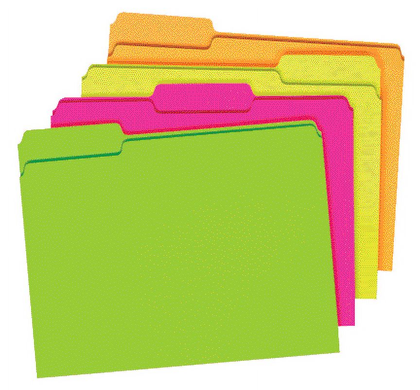 Pendaflex File Folders Neon Glow assorted colors