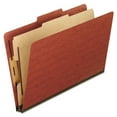 thumbnail image 1 of Pendaflex Four-, Six-, and Eight-Section Pressboard Classification Folders, 1 Divider, Embedded Fasteners, Letter Size, Red, 10/Box (1157R), 1 of 6