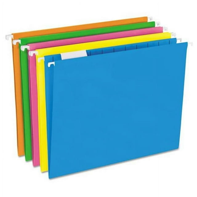 Pendaflex Glow Hanging File Folders, Letter Size, 1/5Cut Tab, Assorted