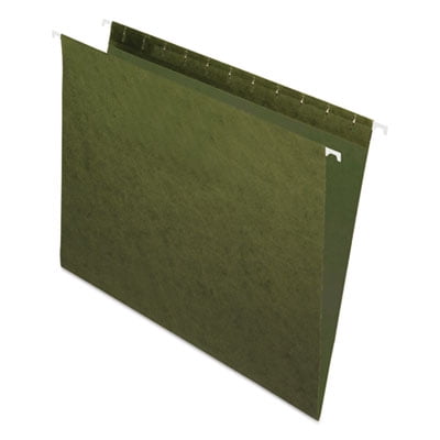 Esselte 81600 Standard Green Hanging Folders, Letter Size, Straight Tabs, Standard Green, 25/box